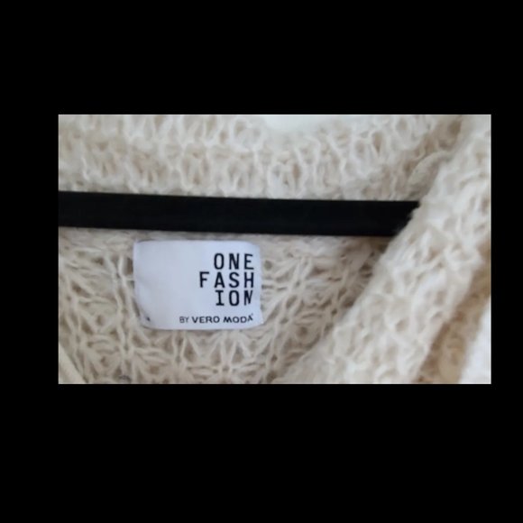 Cream Knit Sweater, Women's Large - Picture 3 of 4